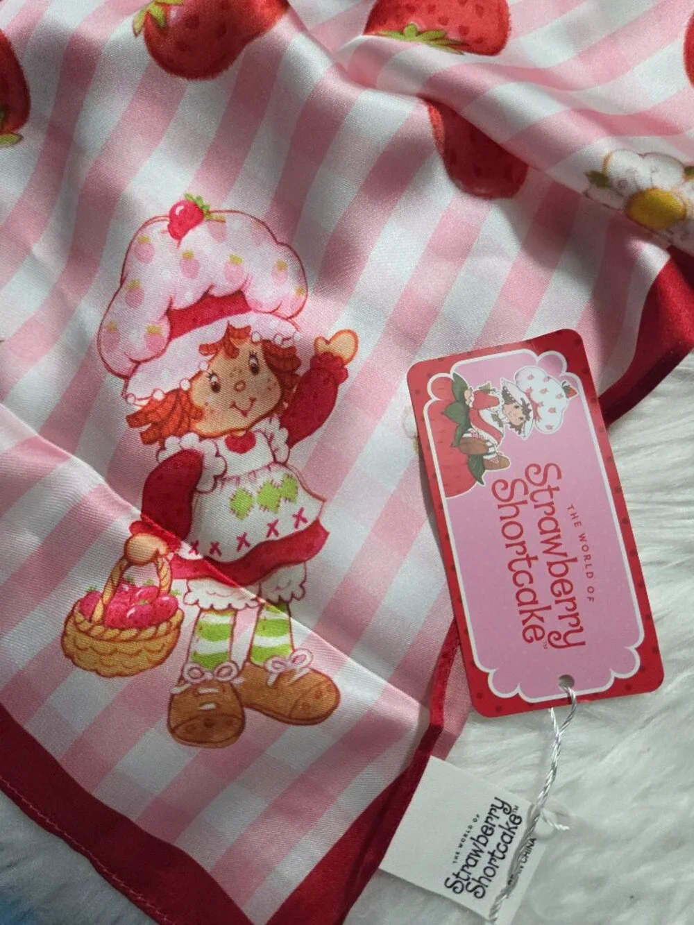 Strawberry Shortcake Silky Feel Square Scarf